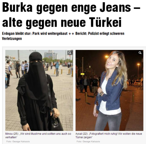 Burka gegen Jeans