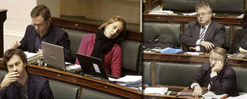 Gesundheitsschlaf im Parlament