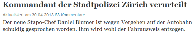Polizeichef verurteilt