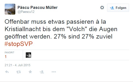 Kristallnacht-Tweet